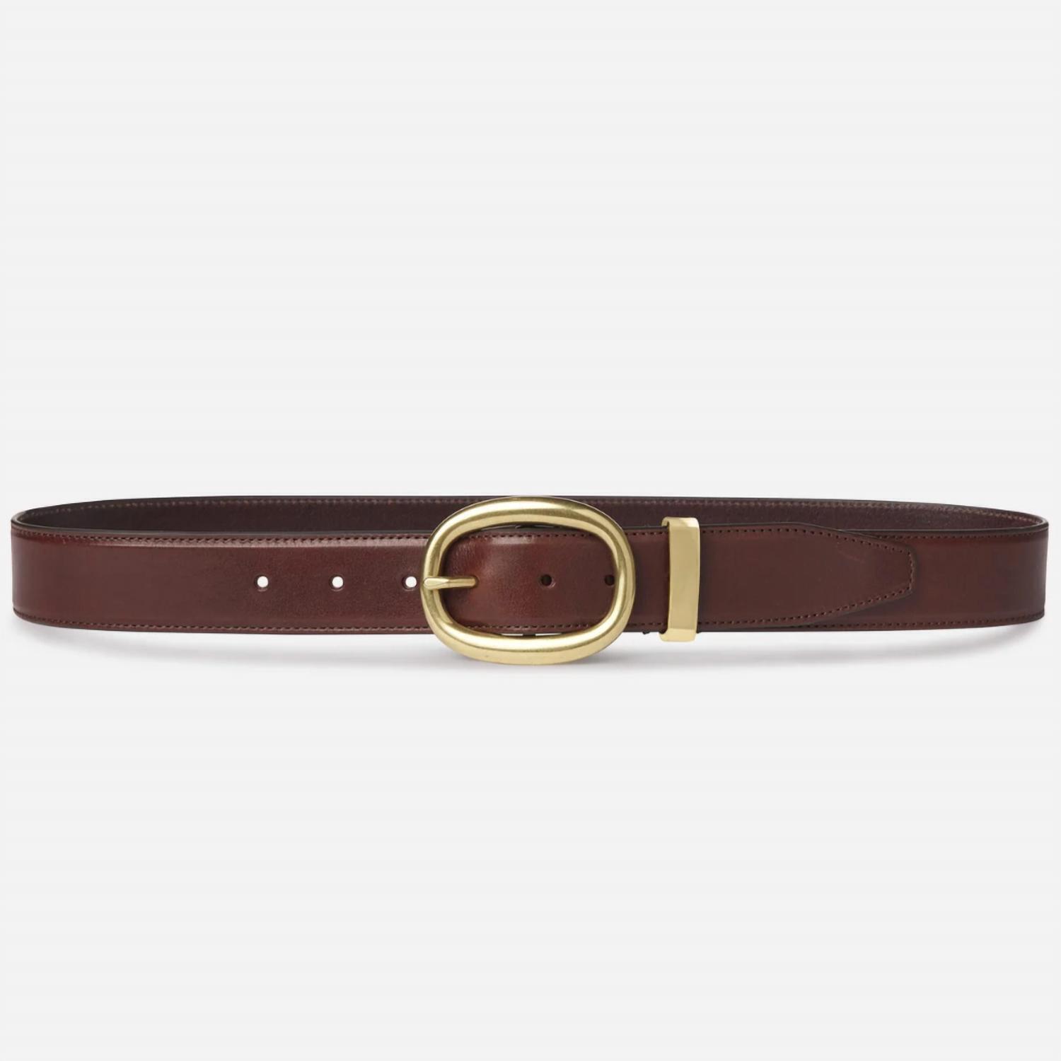 New Frame Women's Rounded Buckle Belt In Dark Brown